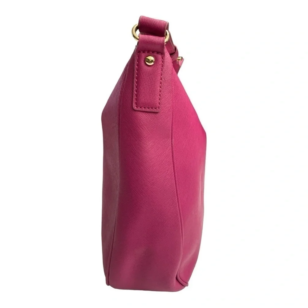 Juicy Couture Saffiano Pink Leather Hobo Bag